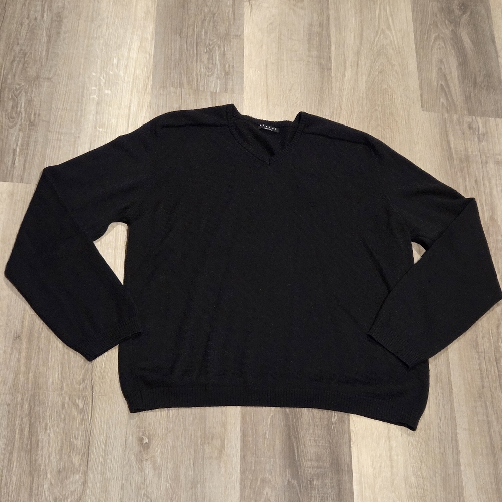 Sisley Black Wool Blend Sweater  Women's XL